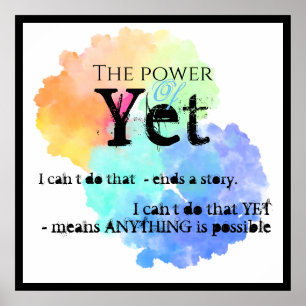 Affiche Power of yet motivational