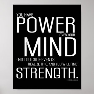 Affiche Power Over Your Mind Marcus Aurelius Stoic Philoso