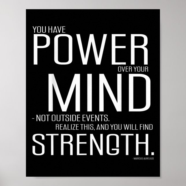 Affiche Power Over Your Mind Marcus Aurelius Stoic Philoso (Devant)