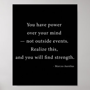 Affiche Power Over Your Mind Marcus Aurelius Stoic Philoso