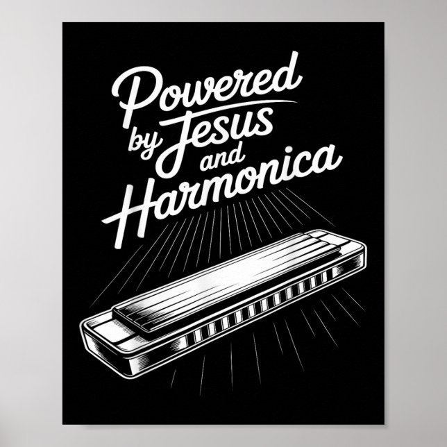 Affiche Powered By Jesus And Harmonica Christian Music  (Devant)