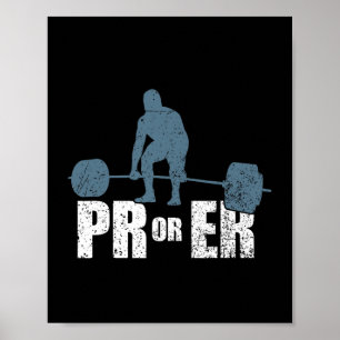 Affiche Pr Ou Er Poids Bodybuilding Fitness Gym