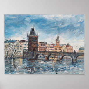 Affiche Prag - Charles-Brückenmalerei