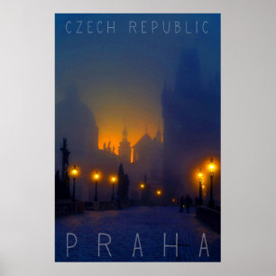 Affiche Prague by Night, Praha, Czech Republic