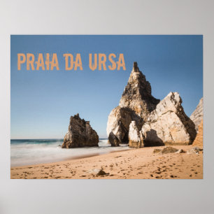Affiche Praia da Ursa plage au Portugal cadeau