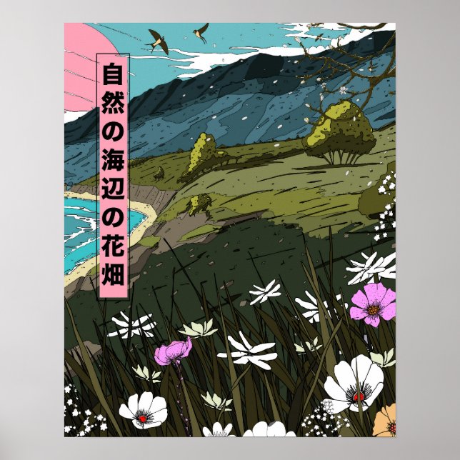Affiche Prairie côtière de la nature (Devant)
