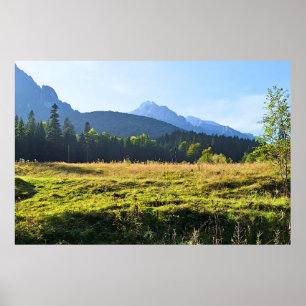 Affiche Prairie de montagne verte – Nature sauvage Roumani