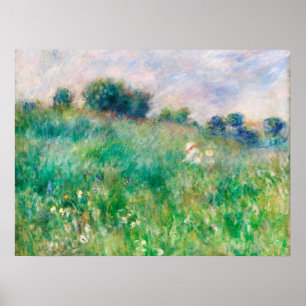 Affiche Prairie verte par Renoir Peinture impressionniste