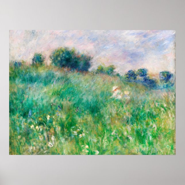 Affiche Prairie verte par Renoir Peinture impressionniste (Devant)