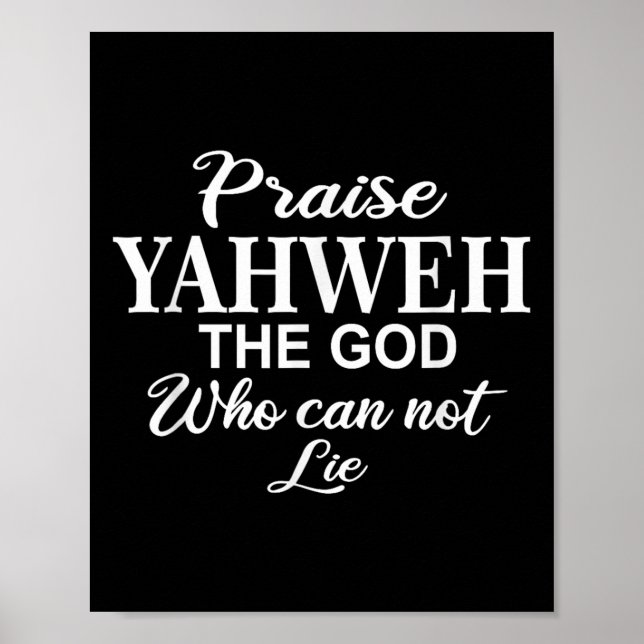 Affiche Praise Yahweh The God_ Christian Motivation Insrat (Devant)