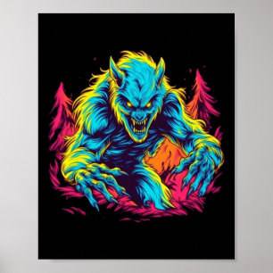 Affiche Pranks Werewolf - Mischief lunaire pour Halloween
