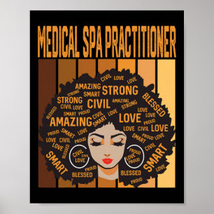 Affiche Praticien de Spa Médical Puissant Mois de l'Histoi