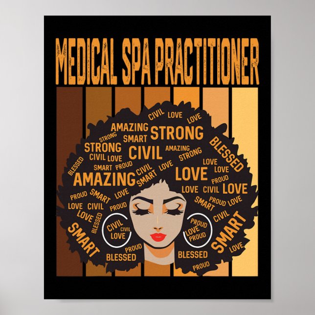 Affiche Praticien de Spa Médical Puissant Mois de l'Histoi (Devant)