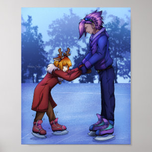 Affiche Pratique du patinage sur glace