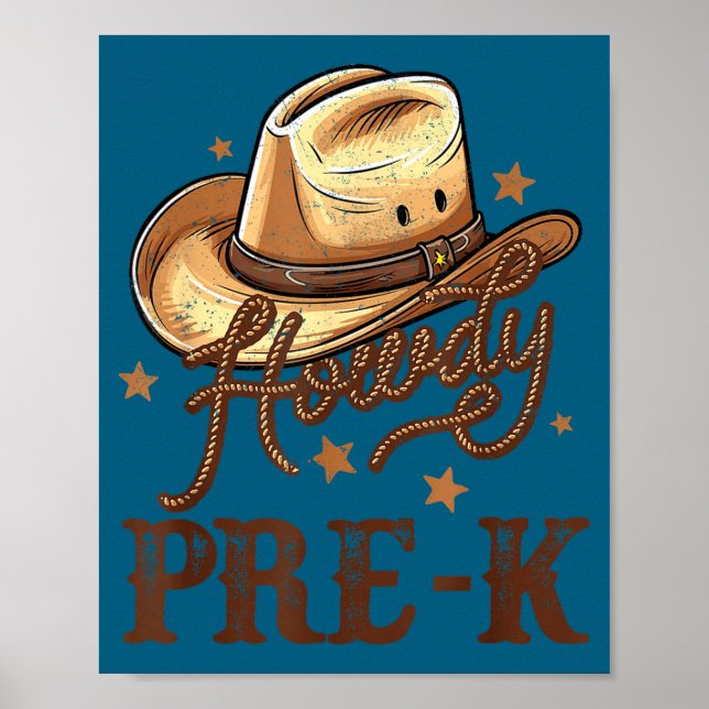 Affiche Pré K Country Howdy K Pré Rodeo Occidental Profess (Devant)