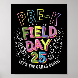 Affiche Pré-k Field Day 2025 Laisser Les Jeux Commencer Le