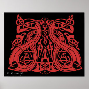 Affiche Pré rouge de Viking, copie