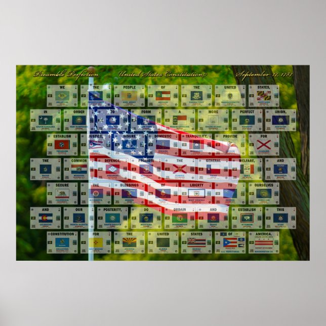 Affiche Préambule Perfection - Constitution américaine (Devant)