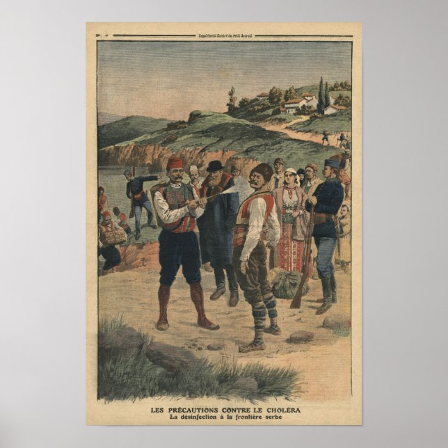 Affiche Précautions prises pour prévenir le choléra (Devant)