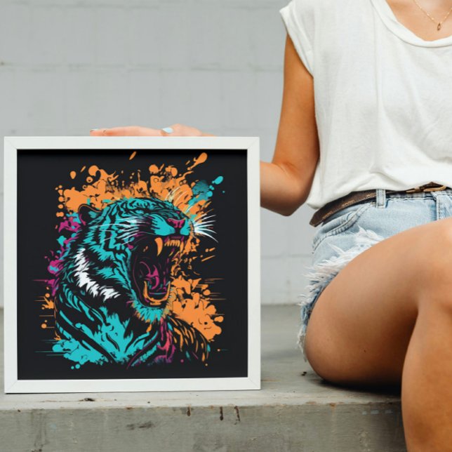 Affiche Predateur électrique; Tigre torride (Créateur téléchargé)