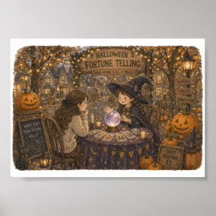 Affiche Prédiction de fortune Halloween pour les amateurs