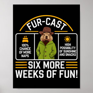 Affiche Prédiction du jour de la marmotte Pun sarcasme drô