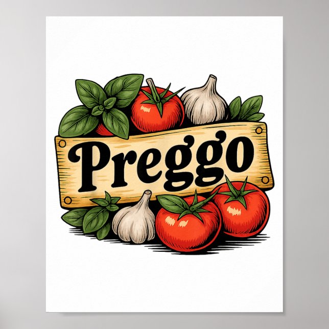 Affiche Preggo Costume Pregnancy Announcement Preggo Pasta (Devant)