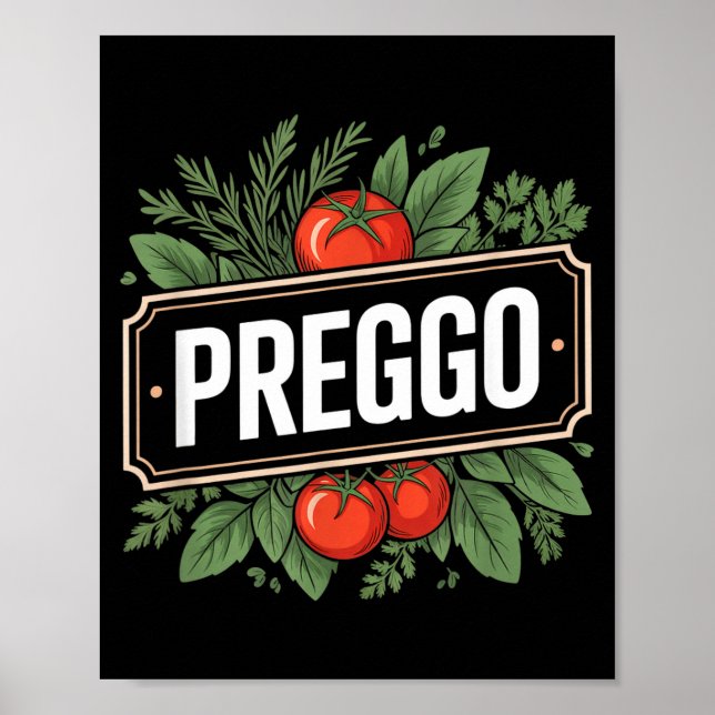 Affiche Pregnancy Announcement Prego Pasta Sauce Funny Pre (Devant)