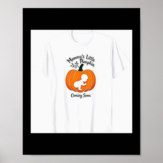 Affiche Pregnant Halloween Mommy's Little Pumpkin Coming S (Devant)