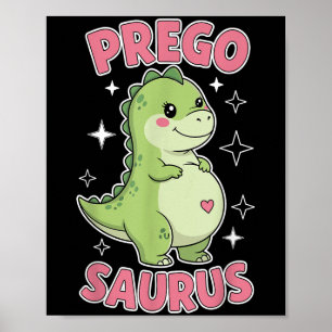 Affiche Pregosaurus Cute Retro Mommy Dinosaur Grossesse An