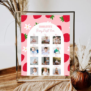 Affiche Premier anniversaire de Berry Photo Jalons Douce p