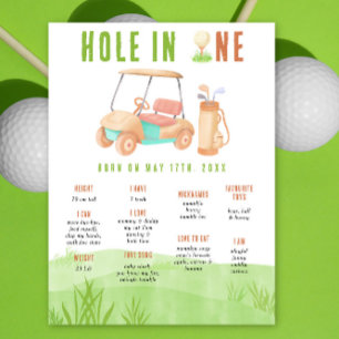 Affiche Premier anniversaire de golf Milestone Anniversair