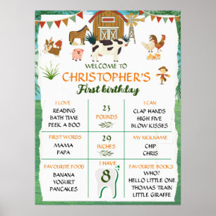 Affiche Premier anniversaire de la ferme
