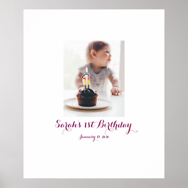 Affiche Premier anniversaire de naissance 1S'identifier Co (Devant)