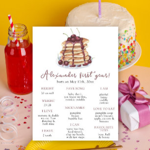 Affiche Premier anniversaire de Pancakes étape importante 