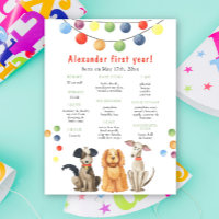 Premier anniversaire du chien Jalon Anniversaire