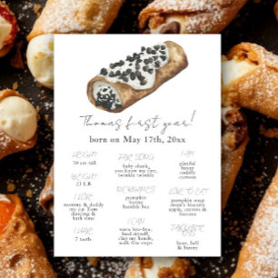 Affiche Premier anniversaire Little Cannoli étape importan