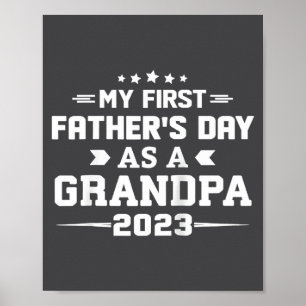 Affiche Premier Grand-Père 2023 Nouveau Grand-Père Pères D