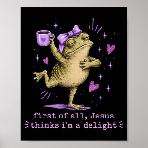 Affiche Premier Jésus pense qu'un plaisir mignon Meme Gren