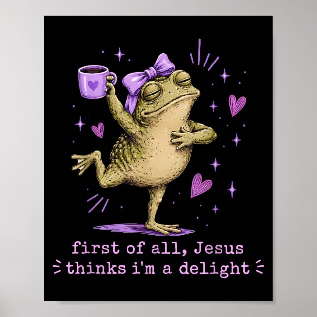 Affiche Premier Jésus pense qu'un plaisir mignon Meme Gren (Devant)