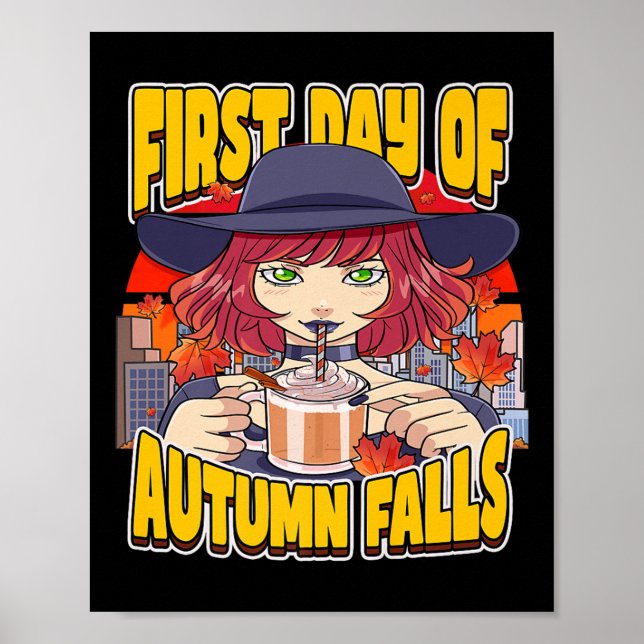 Affiche Premier Jour D'Automne Tombe Septembre Équinoxe D' (Devant)