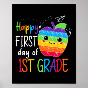 Affiche Premier jour de 1ère année Enseignante Filles Garç