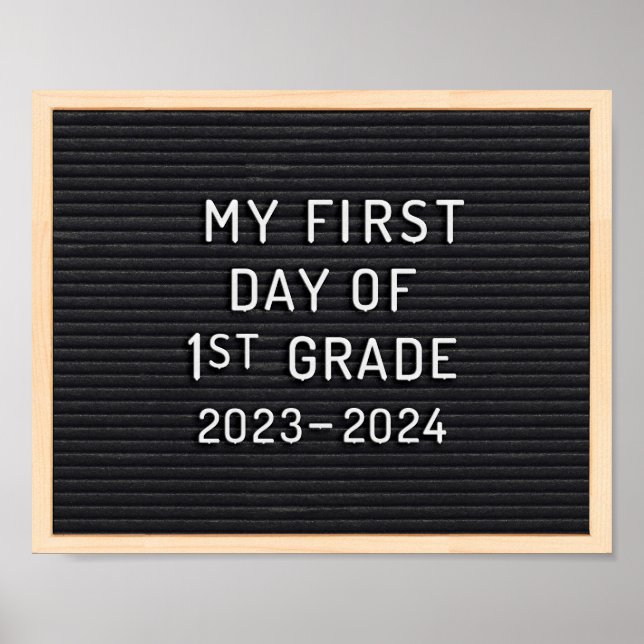 Affiche Premier jour de 1ère année signe Premier jour d'éc (Devant)