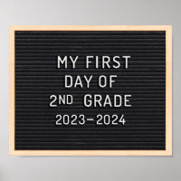 Premier jour de 2e année signe Premier jour d'écol