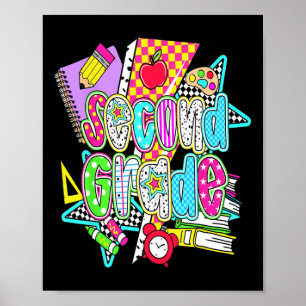 Affiche Premier jour de deuxième année Bundle floral pour