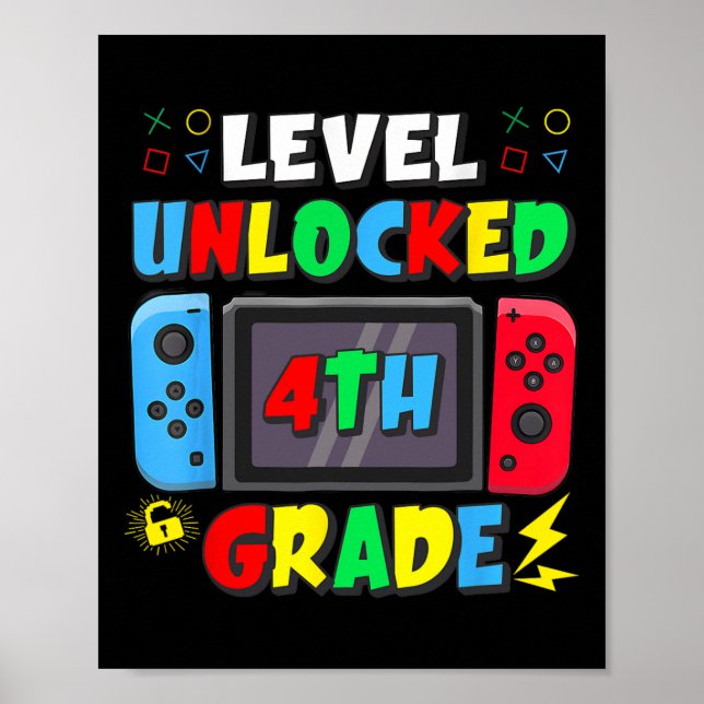 Affiche Premier jour de la 4e année niveau débloqué jeu Ck (Devant)