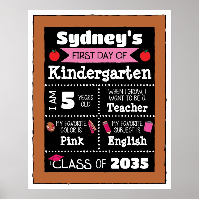 Affiche Premier jour de la classe Signes Art étudiant - Ro (Devant)