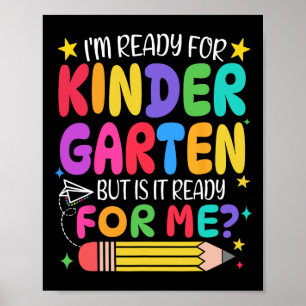 Affiche Premier Jour De La Maternelle Filles Garçons Premi