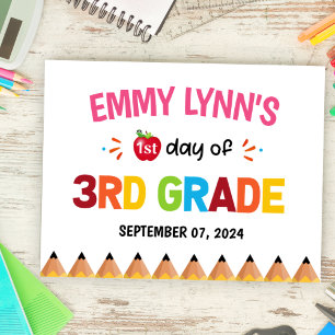 Affiche Premier jour de l'école 3e année