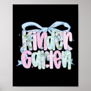 Affiche Premier jour de maternelle floral pour enseignant